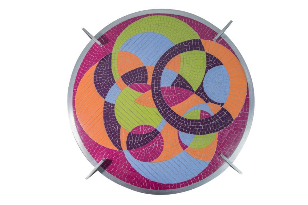 Circular Madness - Geometric Mosaic Table