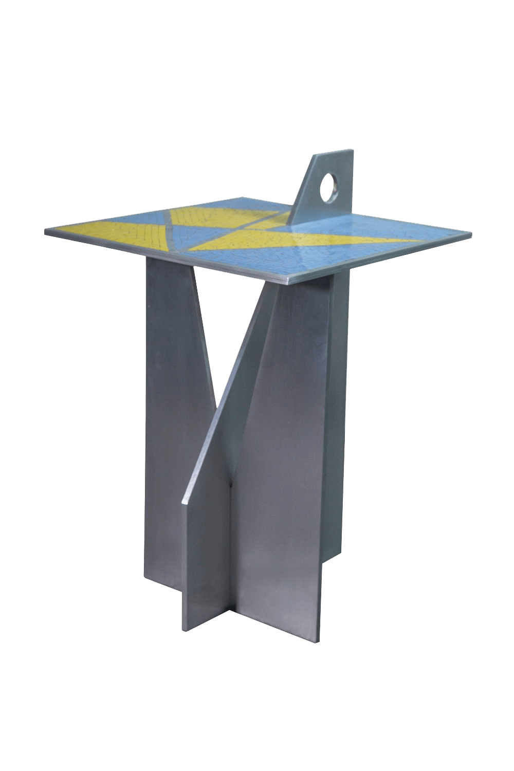 Kandinsky's Triangles - Geometric Mosaic Table