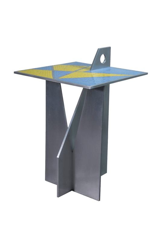 Kandinsky's Triangles - Geometric Mosaic Table