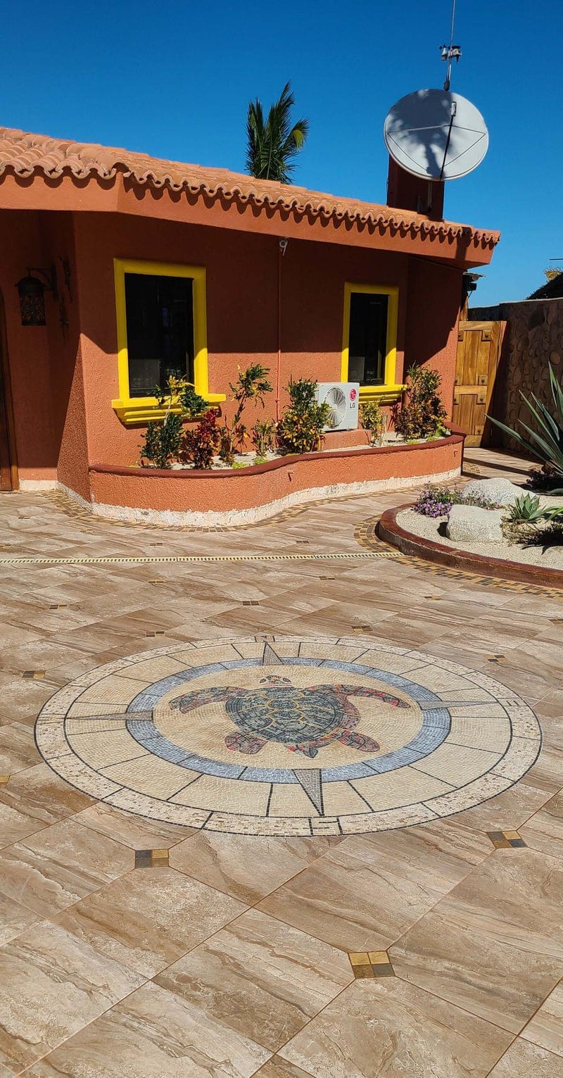 Turtle Medallion - Animal Mosaic Art