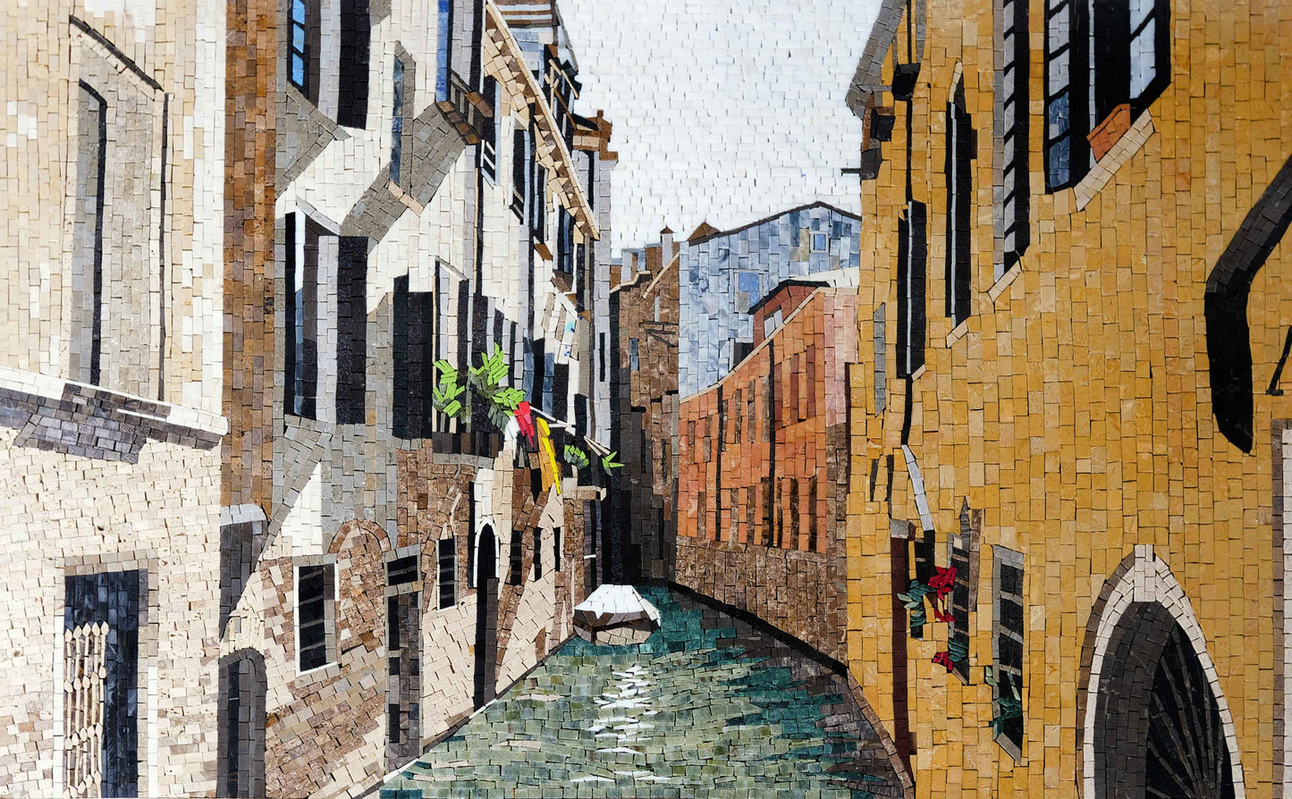 Italy Canals Mosaic Scenery
