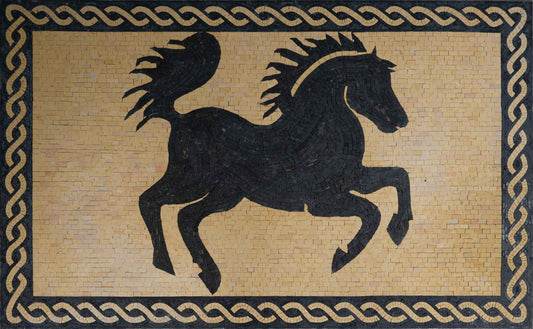 Mosaic Artwork - Wild Horse