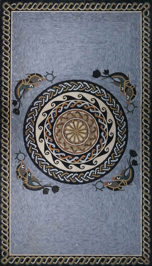 Medieval Fish - Mosaic Wall Art