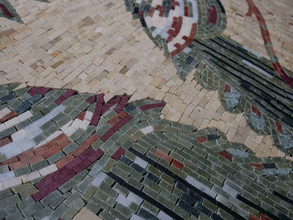 Mosaic Tile Art - Peacock Love