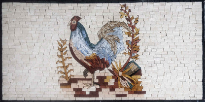 Earthy Hen Mosaic Kitchen Backsplash