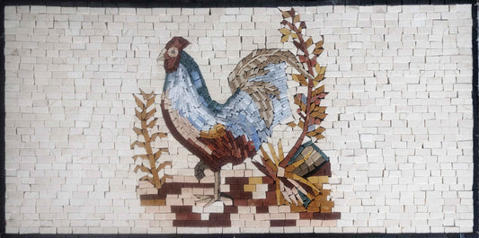 Earthy Hen Mosaic Kitchen Backsplash