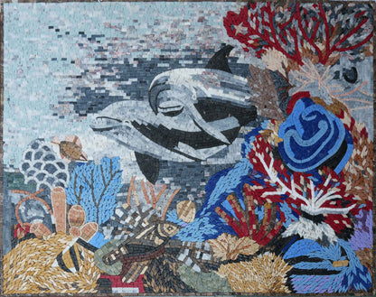 Coral Sea Dolphin Mosaic