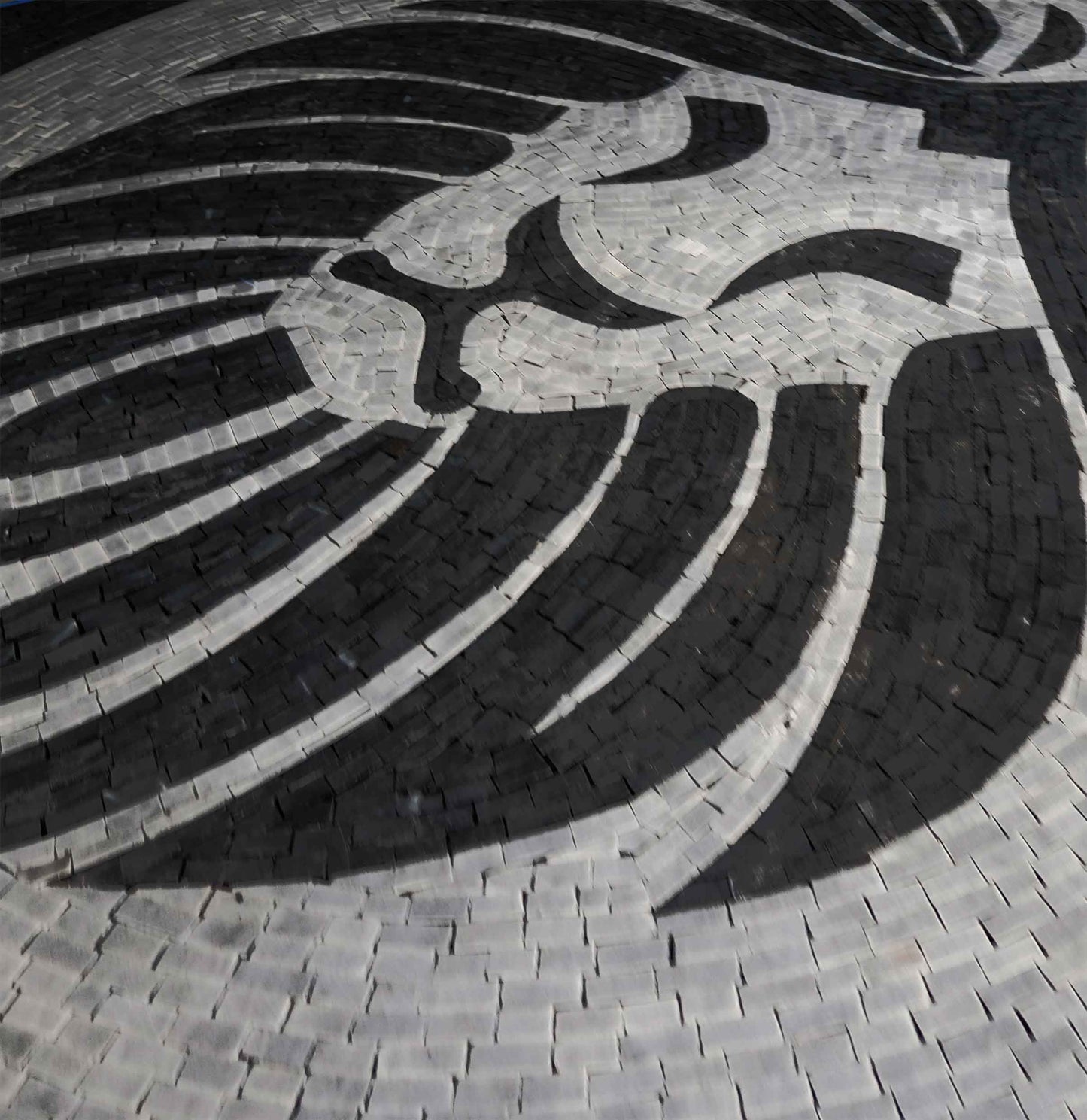 Monochromatic Lion Mosaic Artwork