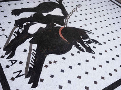 Beware the Dog Mosaic Wall Art