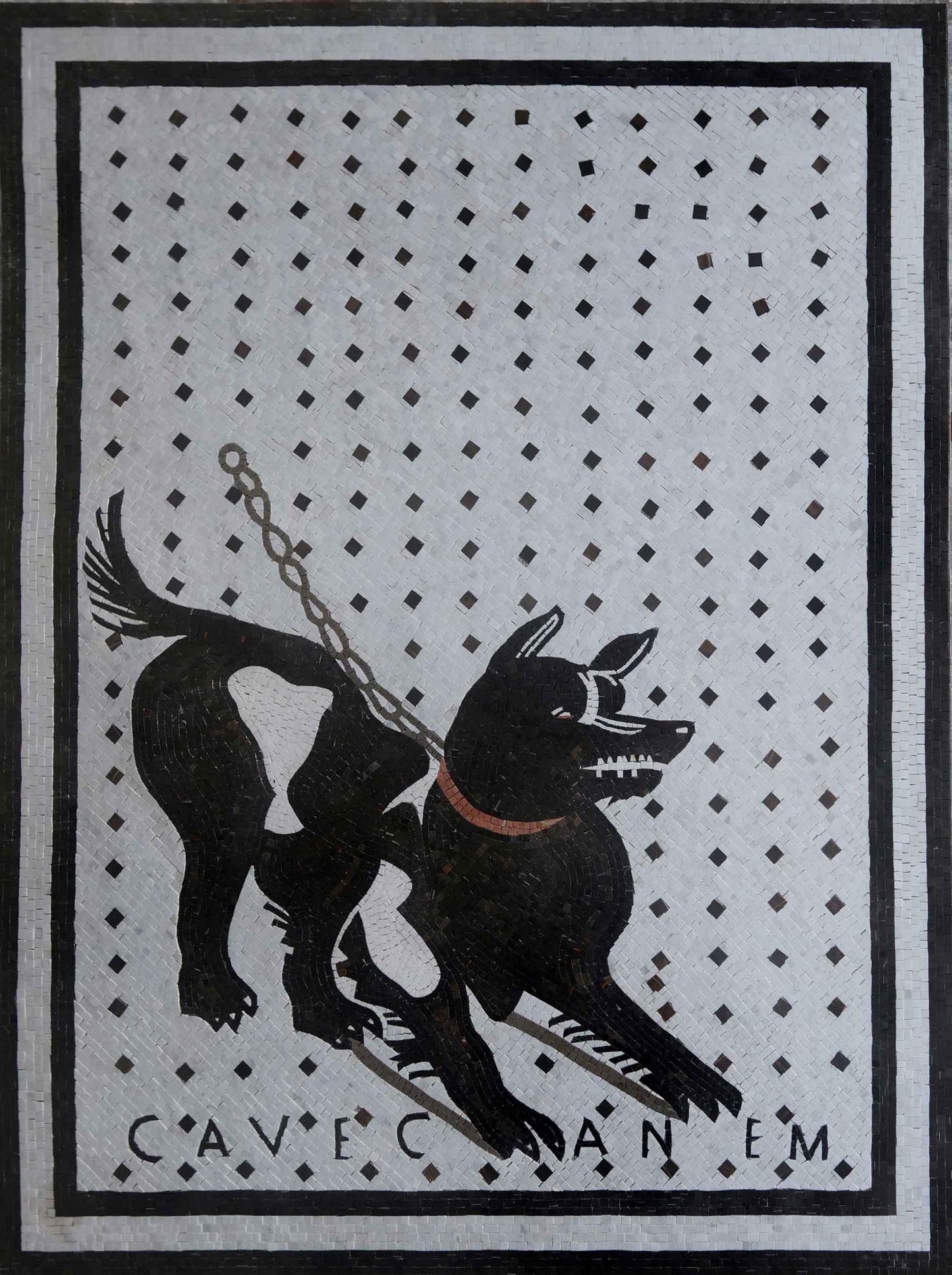 Beware the Dog Mosaic Wall Art