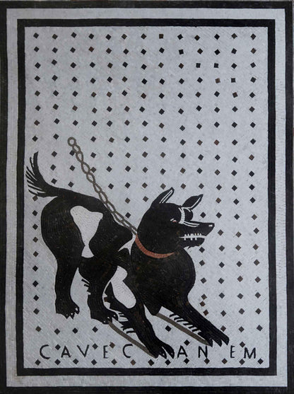 Beware the Dog Mosaic Wall Art