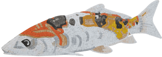 Patterned Harivake Koi Mosaic Art