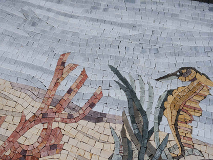 Underwater Seahorses - Mosaic Art