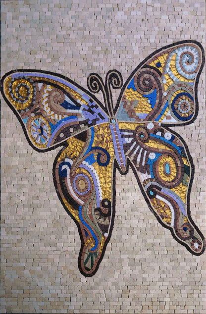 Butterfly Mosaic Design - Colorful Art