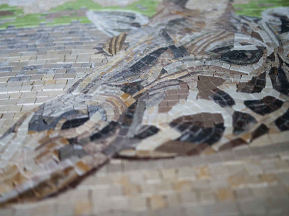 Mosaic Artwork - Giraffe in The Desert