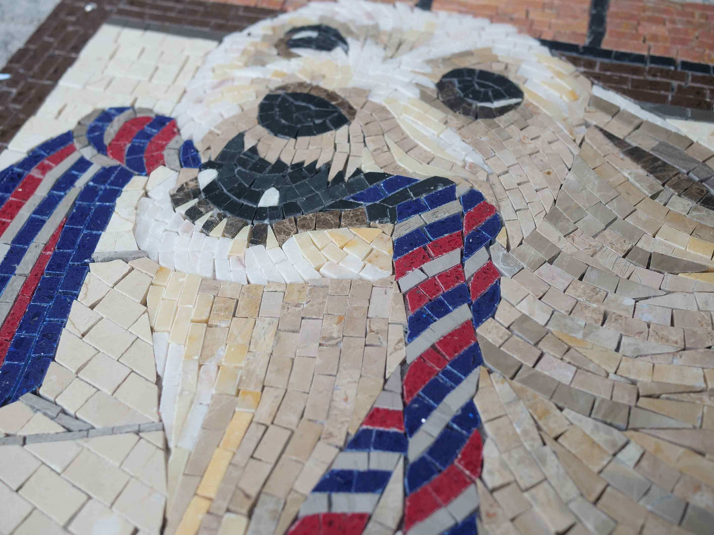 Animal Mosaic Art - Playing Dog