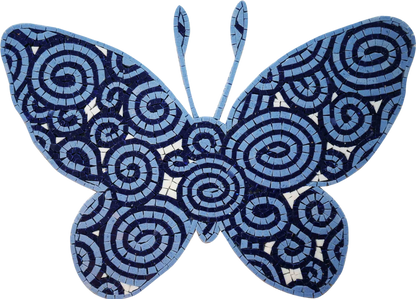 Mosaic Artwork - The Blue Butterfly