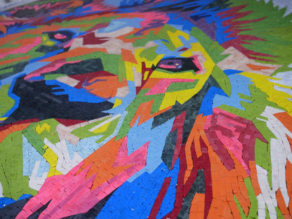 Mosaic Lion - Colorful Majestic King