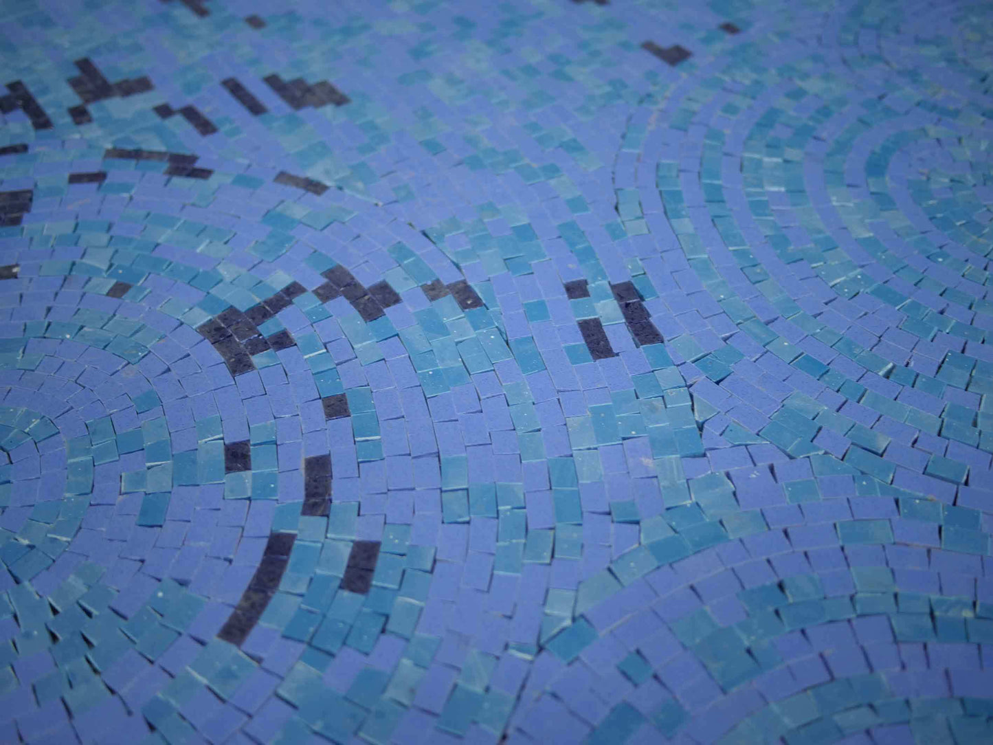 Deep Blues Abstract Mosaic Design