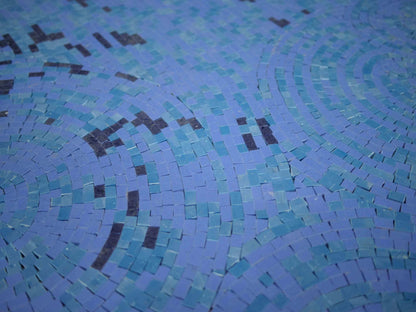 Deep Blues Abstract Mosaic Design