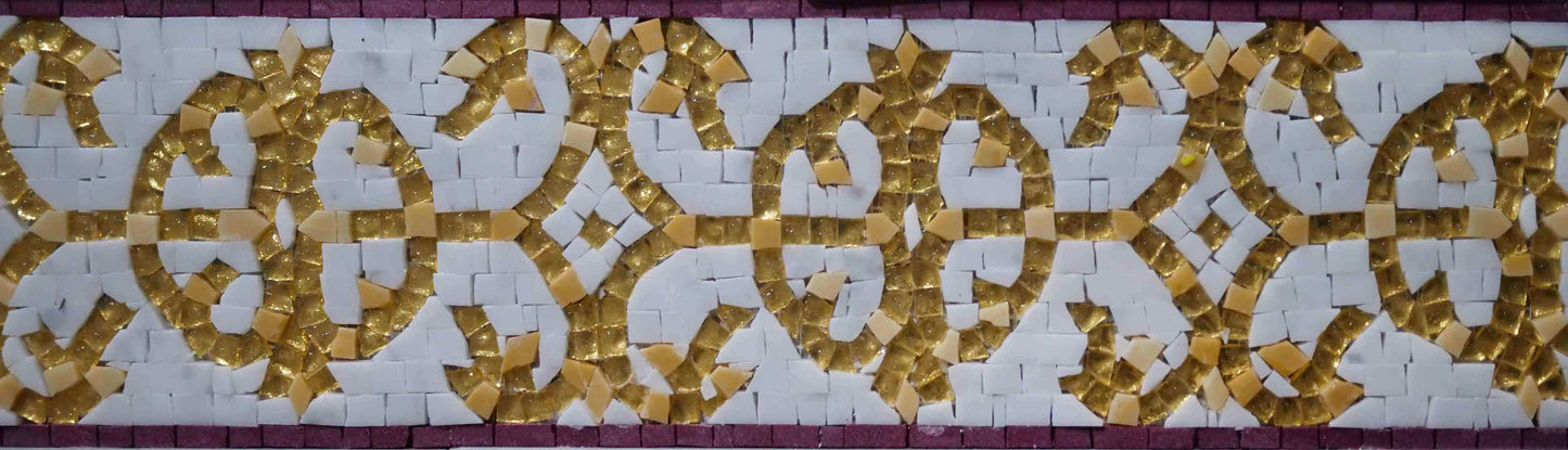 Mosaic Border - Golden Shapes
