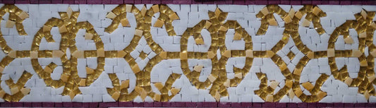 Mosaic Border - Golden Shapes