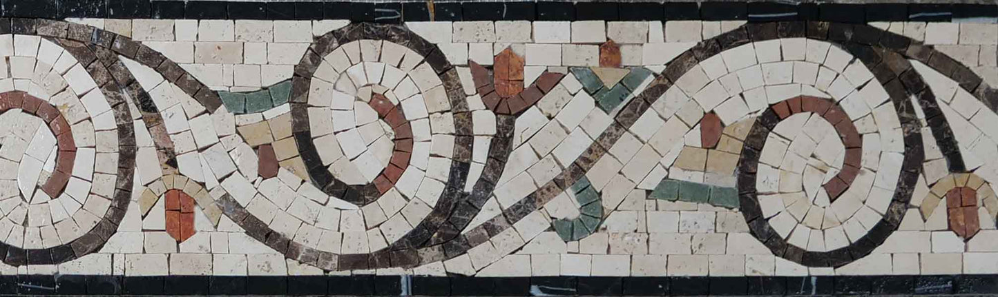 Summer's Delicacy Floral Mosaic Border