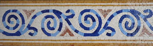 Twirling Waves - Marble Mosaic