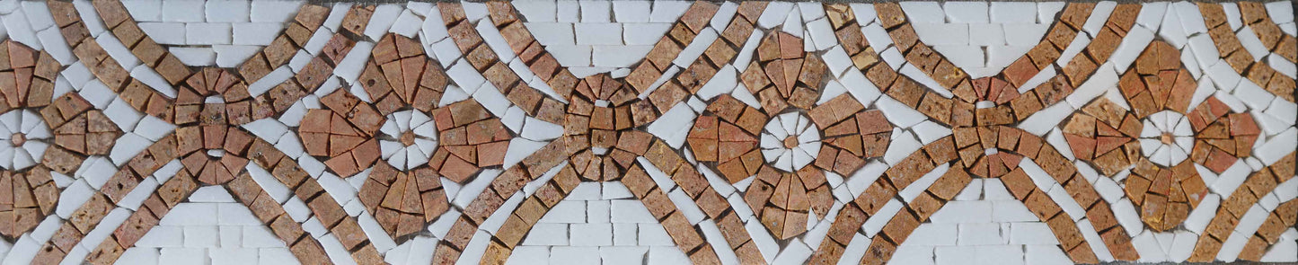 The Orange Flowers Mosaic Border