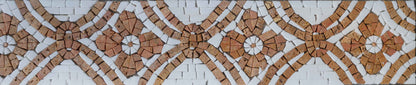 The Orange Flowers Mosaic Border