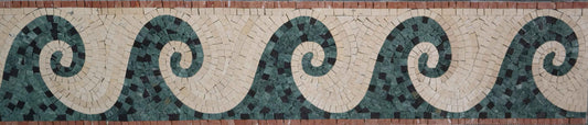 Ripple - Waves Mosaic Border