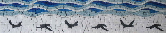 Flying Birds Border - Bird Mosaic Art