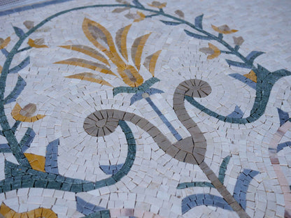 Floral Rug - Mosaic Artwork