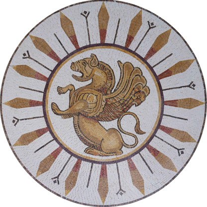 Persian Mosaic Artwork - Shir 'o' Khorshid