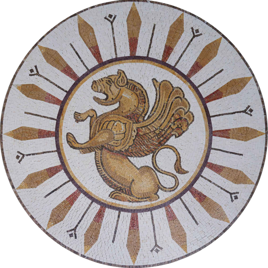 Persian Mosaic Artwork - Shir 'o' Khorshid