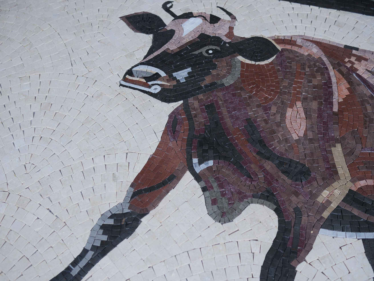 Bull and Butterfly Mosaic Sign