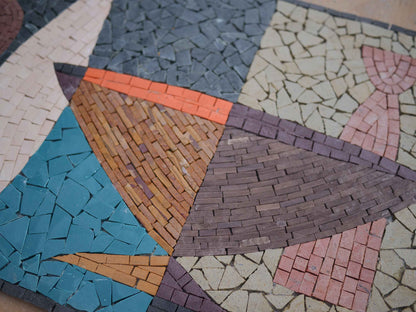 Fluid Vases - Abstract Mosaic Artwork