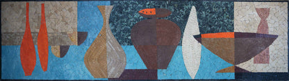 Fluid Vases I - Abstract Mosaic Artwork