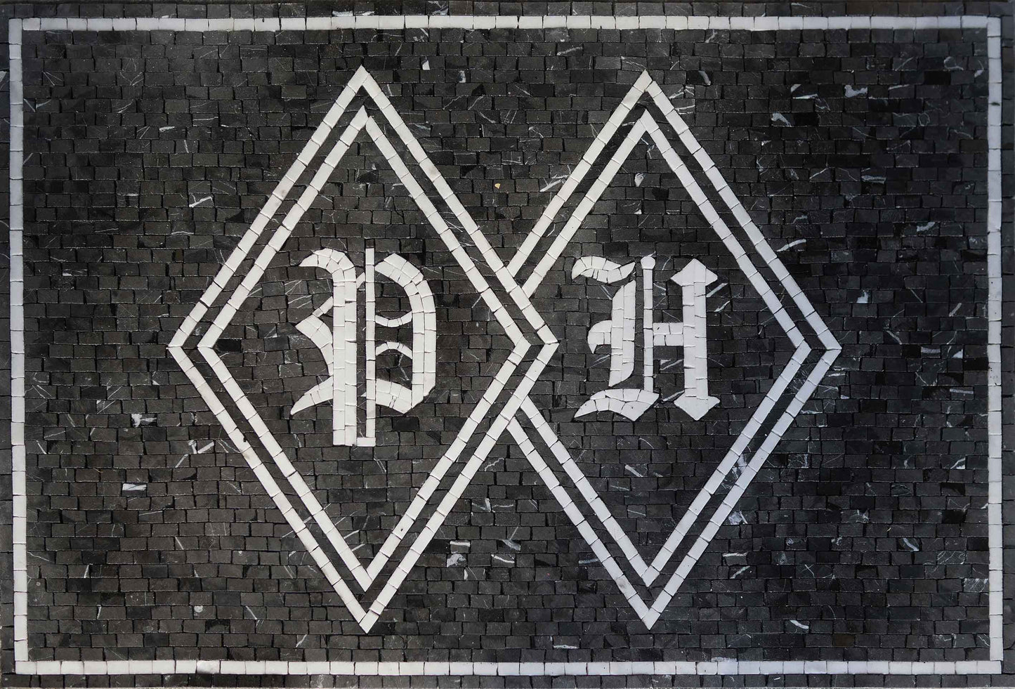 Customized Diamond Pattern Initials Mosaic Art