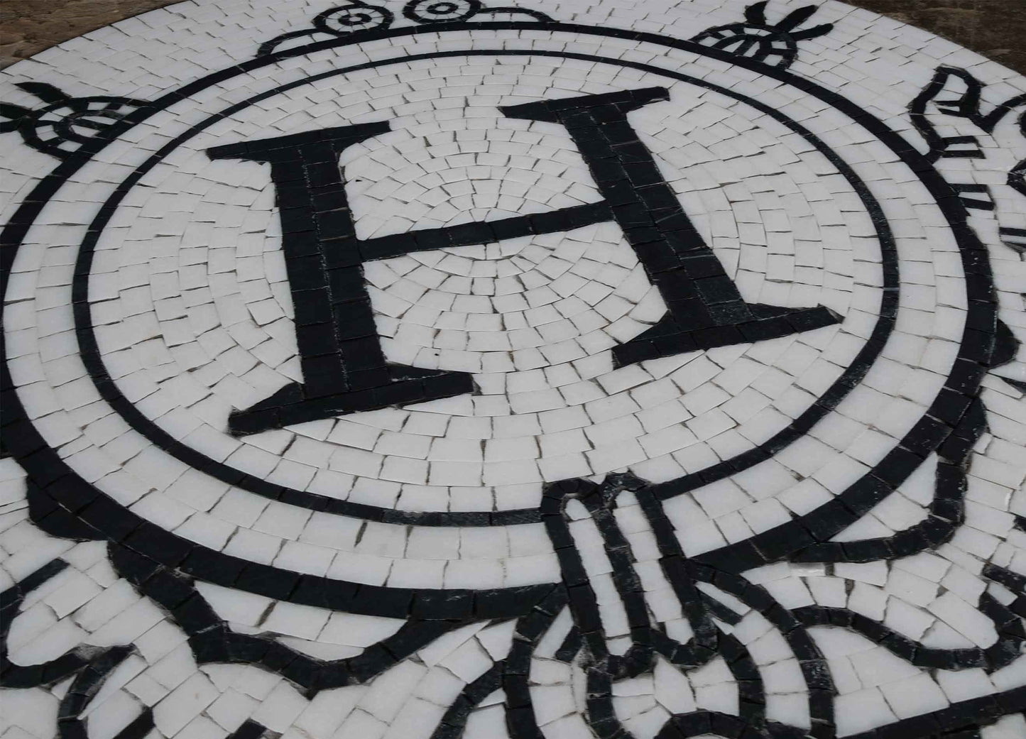 H Mosaic Initial - Custom Mosaic Medallion