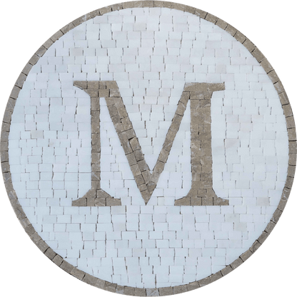 M Mosaic Initial - Mosaic Medallion