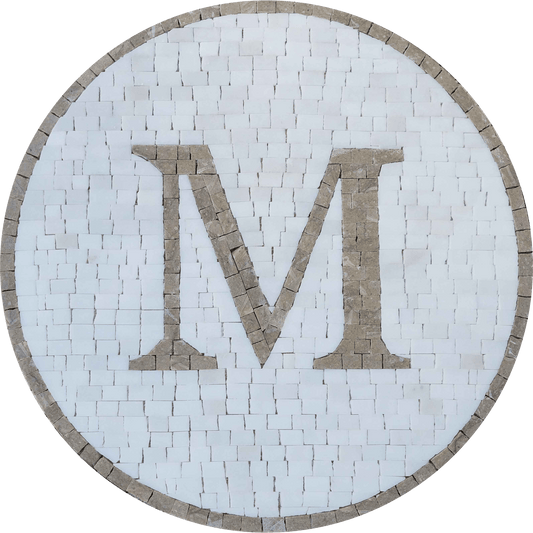 M Mosaic Initial - Mosaic Medallion