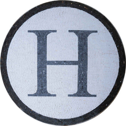 Letter H Mosaic Artwork