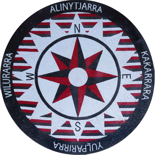 Artistic Compass - Mosaic Medallion