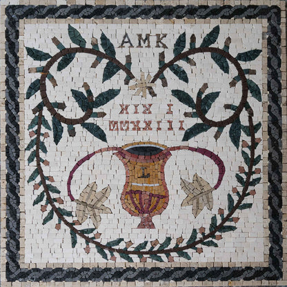 Roman Art - Floral Mosaic