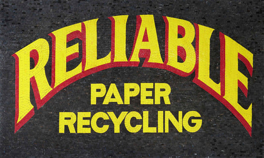 Paper Recycling Mosaic Logo Design