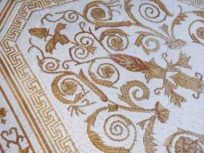 Royal Rectangular Rug Mosaic Artwork