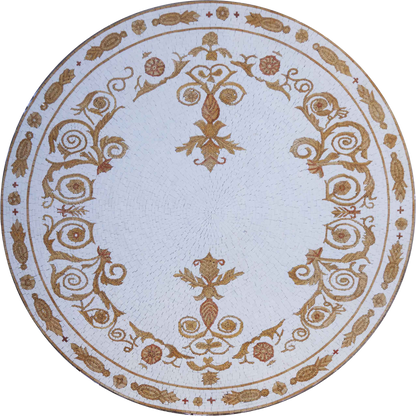 Royal Circular Medallion - Mosaic Art