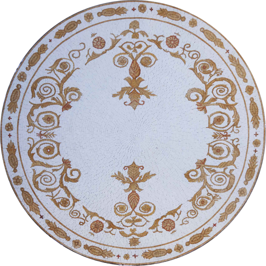 Royal Circular Medallion - Mosaic Art