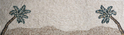 Palm Tree Island Mosaic Art